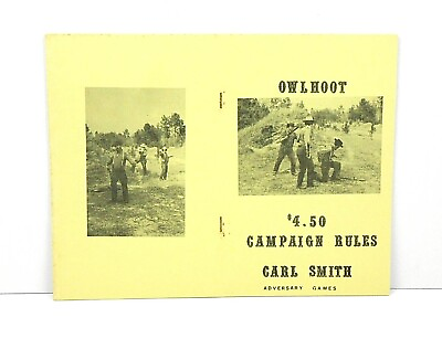 #ad 1980 Adversary OwlHoot Campaign Rules For Tin Star RPG UNFOLDED Carl Smith VG $34.99