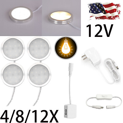 #ad 4 8 12X Round LED Recessed Ceiling Lamp Panel Lamp Down Light Cool Warm White $16.99