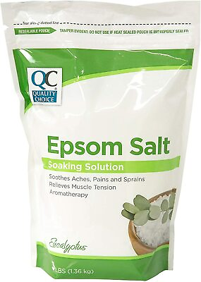 #ad Quality Choice Epsom Salt Eucalyptus Soaking Solution 3 lb bag NEW SEALED $15.99