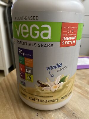 #ad Vega Essentials Plant Based Protein Powder Vanilla Vegan Superfood Vitamins $13.00