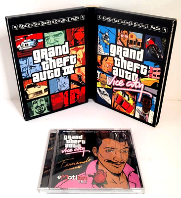 #ad #ad Sony PlayStation 2 Ps2 Grand Theft Auto Double Pack Vice City amp; GTA III CD $30.00