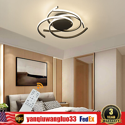 #ad Modern Ceiling Light Flush Mount Dimmable LED Chandelier Lamp FixtureRemote $65.00