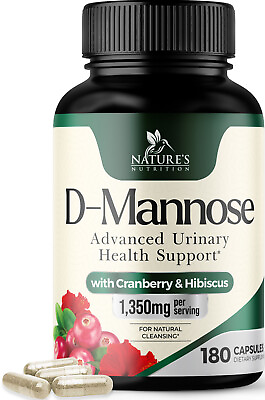 #ad D Mannose 1350mg with Cranberry Extra Strength Natural Urinary Health Support $28.62