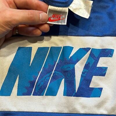 #ad Nike 90s Cycling Tank Top Vintage T Shirt Bike Riding Cyclist Blue Gray Tag $18.75