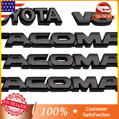 #ad 2005 2015 Matte Blackout Emblem Overlay Kit For Tacoma Door Tailgate Protector $65.99