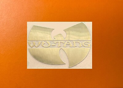 #ad 1 pcs Wu Tang Street Wear Golden Color Mirror Sticker Logo Decal Badge 2quot; Wide $4.99