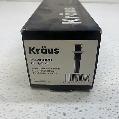 #ad Kraus PU 10 Bronze Pop Up Drain Assembly Less Overflow $34.99