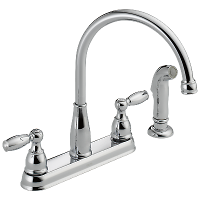 #ad Delta Foundations Kitchen Faucet with Spray in Chrome Certified Refurbished $59.40