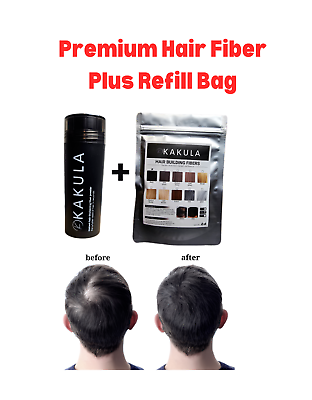 #ad Kakula Keratin Hair Fiber Fiber Refill 27.5g 50G Black Dark Med Light Brown $12.99