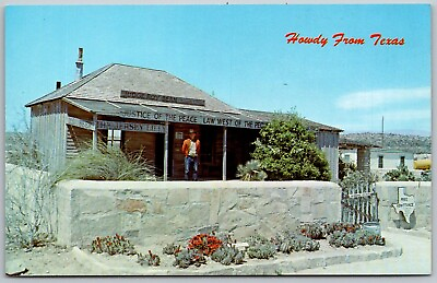 #ad Langtry Texas 1950s Postcard Judge Roy Bean Museum Law Wedt Of The Pecos $3.06