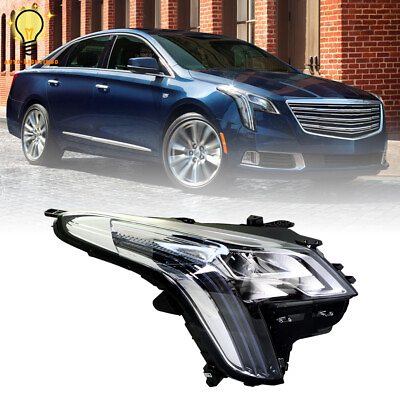 #ad For Cadillac XTS 2018 2019 LED DRL Right Side Headlight Headlamp Chrome Housing $222.93