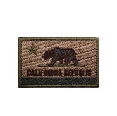 #ad New Brown California Republic Flag Sew on Patch 3.15quot; X 2quot; CA Free Shipping $3.49