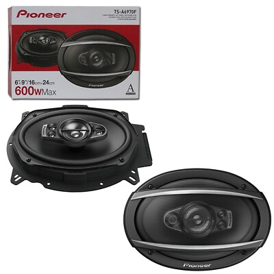 #ad PIONEER TS A6970F 6quot; X 9quot; 6X9 INCH 5 WAY CAR AUDIO SPEAKERS 600W MAX $59.99
