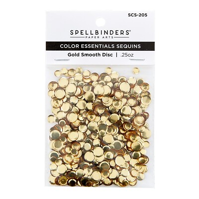 #ad Spellbinders Smooth Disc Sequins Gold $10.22