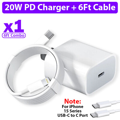 #ad #ad OEM Original Genuine Apple iPhone 15 14 13 Charger Cable 3f6ft 20W Power Adapter $10.99