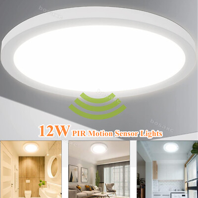 #ad LED Ceiling Down Light Motion Sensor Dimmable Flush Mount Kitchen Home Fixture $12.99