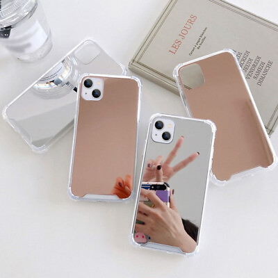 #ad For iPhone 13 12 11 Pro Max XS XR X 8 7 Shockproof Square Mirror Hard Case Cover $2.79