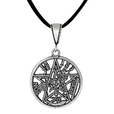 #ad Sterling Silver Tetragrammaton Pentagram Pagan Wiccan Pendant 27mm Made in USA $29.99