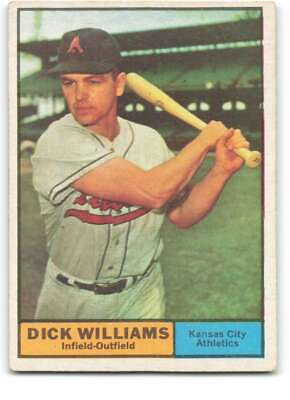 #ad 1961 Topps #8 Dick Williams EX Excellent Athletics ID:336809 $4.00