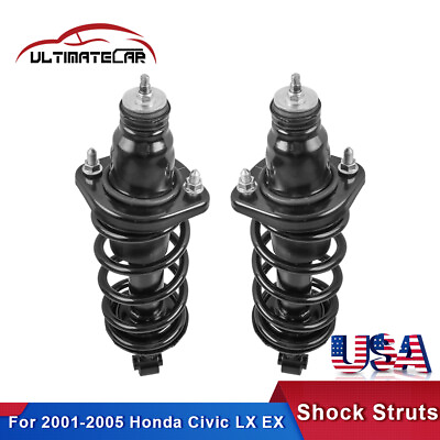 #ad Set 2 Rear Complete Shocks Struts For 2001 2002 2003 2004 2005 Honda Civic LX EX $70.96