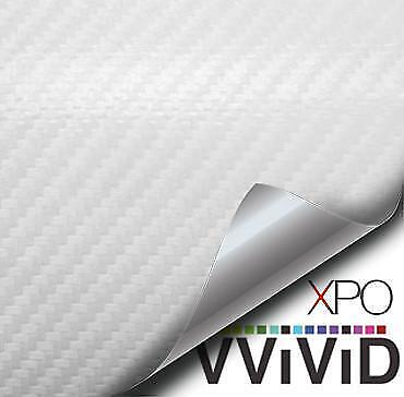 #ad VVivid Xpo Matte White Dry Carbon Vinyl Car Wrap Film V165 $1.99