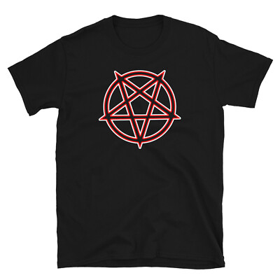#ad Satanic Occult Symbol The Inverted Pentagram Men#x27;s Short Sleeve T Shirt $23.95