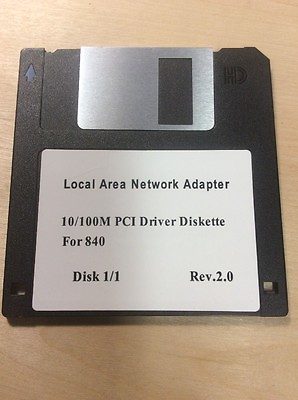 Local Area Network Adaptor 10 100M PCI Driver Diskette 3.5quot; Floppy For 840 Rev2 $9.99