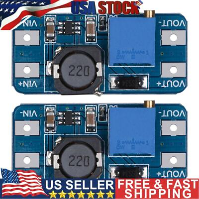 2Pcs MT3608 2A DC DC Step Up Power Apply Booster Power Module for Arduino $5.80