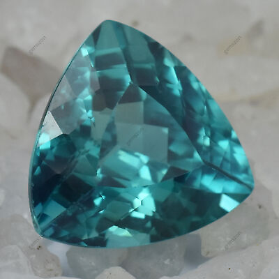 #ad Bluish Green 23.25 Ct Natural Trillion Cut CERTIFIED Gemstone Montana Sapphire $29.26