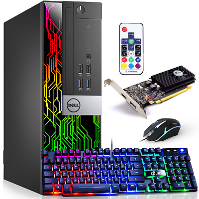 Dell RGB Desktop i5 6500 Gaming PC AMD NVIDIA GT 32GB Ram 1TB SSD 2TB HDD WiFi $319.99