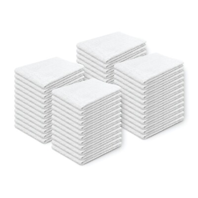 #ad 60 pack 5 dozen new white bar towels bar mops cotton super absorbent 16x19 $36.99