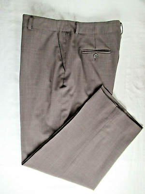 #ad Brooks pants flat front Size 14 brown wool blend unlined inseam 26 1 2quot; $17.95