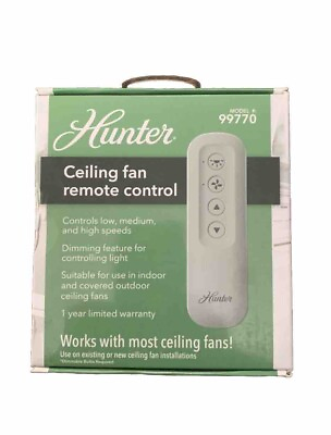 #ad New Hunter Ceiling Fan Remote Control: Low Med amp; High Speeds DOVE GREY #99770 $22.00