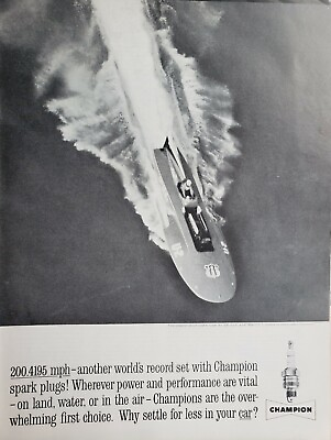 #ad Champion Spark Plug Vintage 1962 Print Ads Lot fo 3 $35.99
