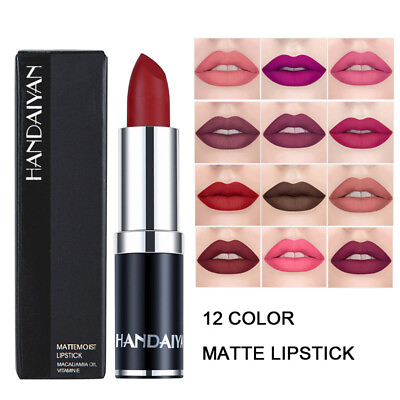 #ad HANDAIYAN Matte Lipstick Waterproof Long Lasting Lipgloss 12Colors Velvet Wome ^ $3.15