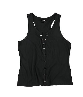 #ad Hurley Womens Snap Front Racerback Tank Top $19.23