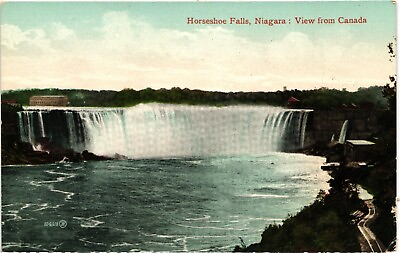 #ad Horseshoe Falls Niagara View from Canada Antique Divided Postcard Unused $4.95
