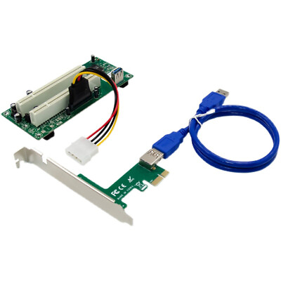 #ad PCI Express PCI e to Dual PCI Adapter Card PCIE PCI Slot Expansion Riser Card $25.80