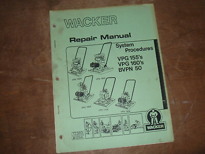 #ad Wacker BVPN 50 Plate Compactor Shop Service Repair Operator Maintenance Manual $97.94