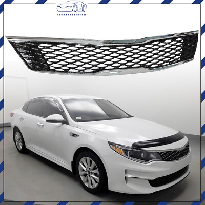 #ad Front Upper Grille Black And Chrome Grill Fit For 16 18 Kia Optima LX EX $30.59