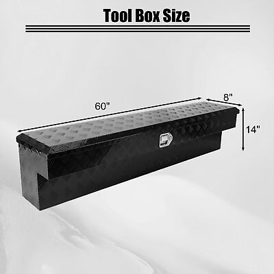 #ad 60quot; Aluminum Stripes Plated Tool BoxTruck Bed Tool Box for Pick Up RV Trailer $208.99
