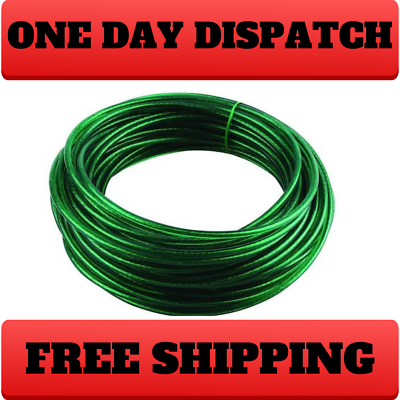 #ad 5 32 in. x 50 ft. Vinyl Coated Wire Clothesline Green $10.78
