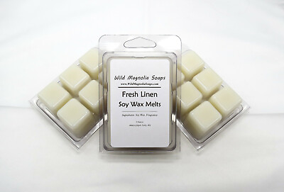 #ad Fresh Linen Scented Soy Wax Melts 6 Cavity Clamshell Tart Melt $3.00
