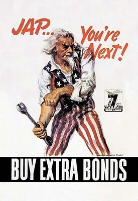 #ad Jap You#x27;re Next Buy Extra Bonds by James Montgomery Flagg Art Print $285.99