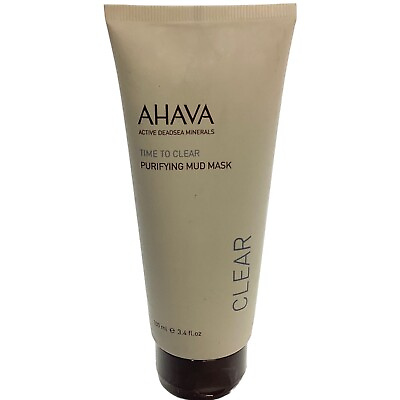#ad AHAVA Active Deadsea Minerals Time To Clear Purifying Mud Mask Clear New 3.4 oz $14.99