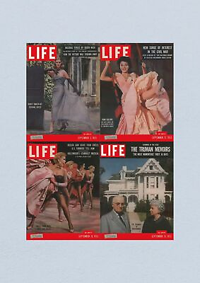 #ad Life Magazine Lot of 4 Full Month September 1955 5 12 19 26 Civil Rights Era $36.00