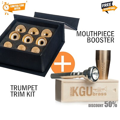 #ad KGUBrass Trumpet 3 Trim Kit Classic Booster. Raw Brass. Limited offer $199.00