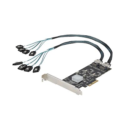 #ad StarTech.com 8 Port SATA PCIe Card PCI Express 6Gbps SATA Expansion Adapter... $152.09