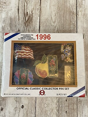 #ad 1996 Official Classic Collector Pin Set 5 Pieces Olympic Pins by Ho Ho Arts amp; Cr $8.99