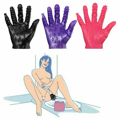 #ad Black Waterproof Silicone Glove Adult Kinky BDSM Spanking Bondage Fetish Sex Toy $7.40